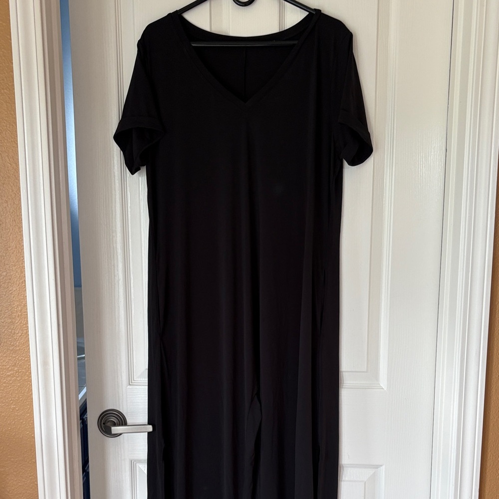 Black V-Neck jumpsuit